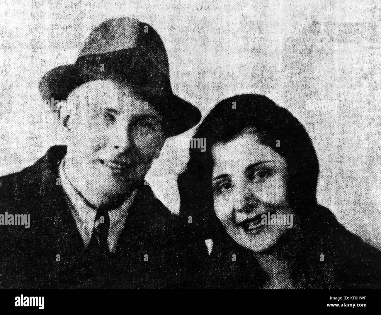 Alma rosa con Vasa Prihoda, suo marito. AR: violinista austriaco, nipote di Gustav Mahler, 1906 - 1944. VP: il violinista ceco, 1900-1960. Foto Stock