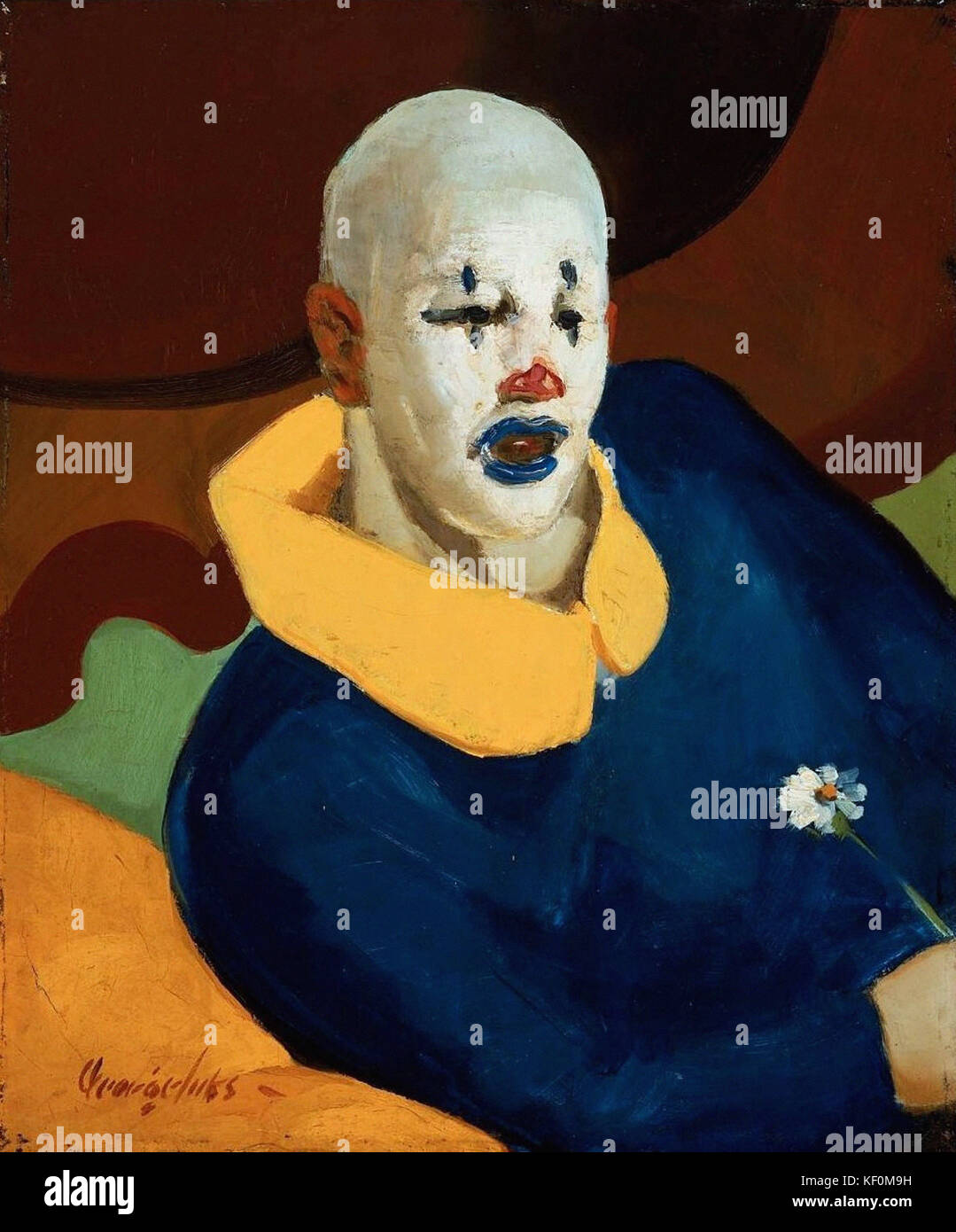 George Luks un clown Foto Stock
