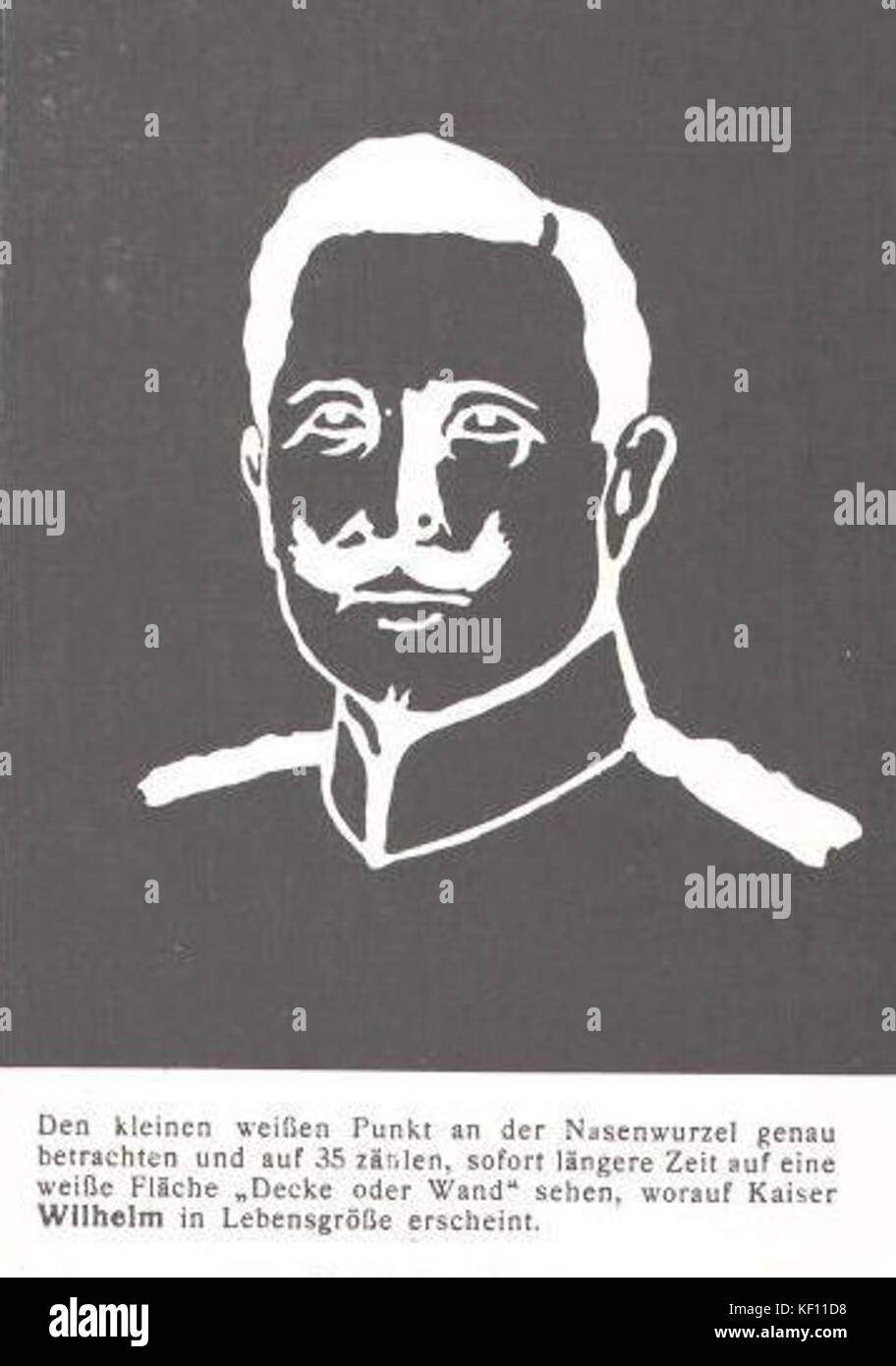 Il Kaiser Guglielmo II Fixierbild Foto Stock