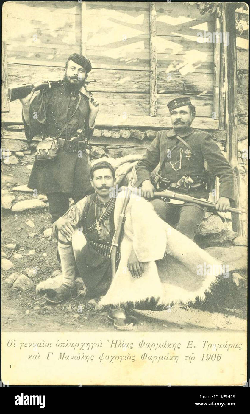 Greco Farmakis kapetans Tromaras e Manolis Foto Stock