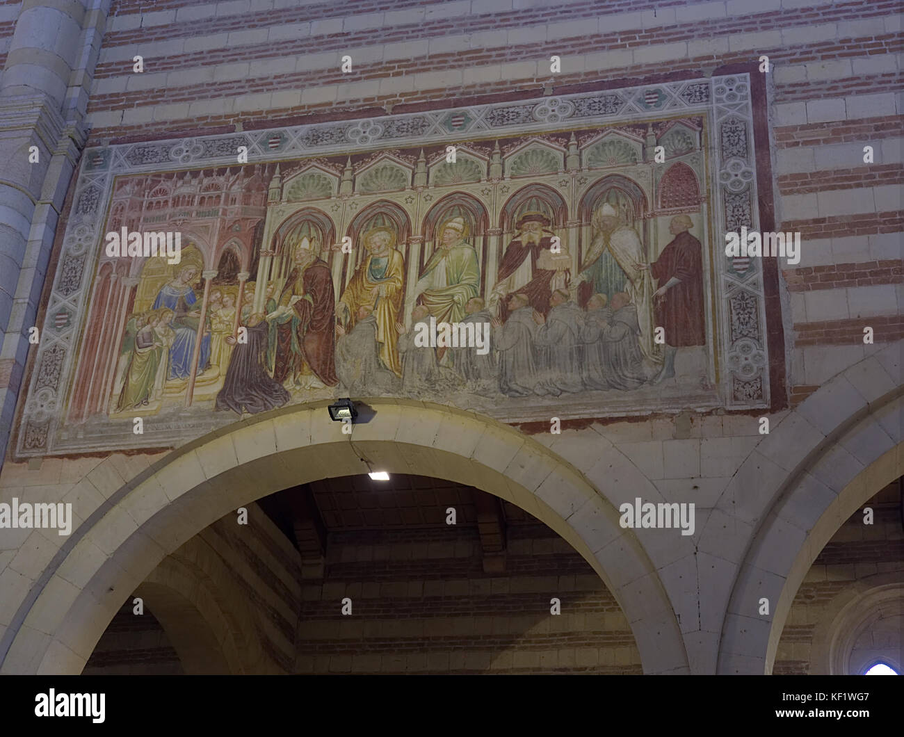Verona Veneto Italia. Basilica di San Zeno, noto anche come San Zeno Maggiore o San Zenone Sito Patrimonio Mondiale dell'UNESCO. La sua origine è molto antica, un f Foto Stock