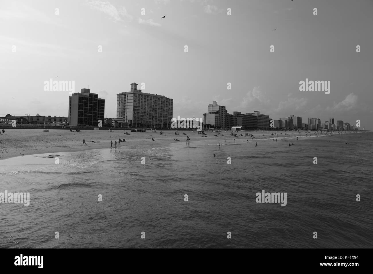 Virginia Beach Oceanfront Vista Foto Stock