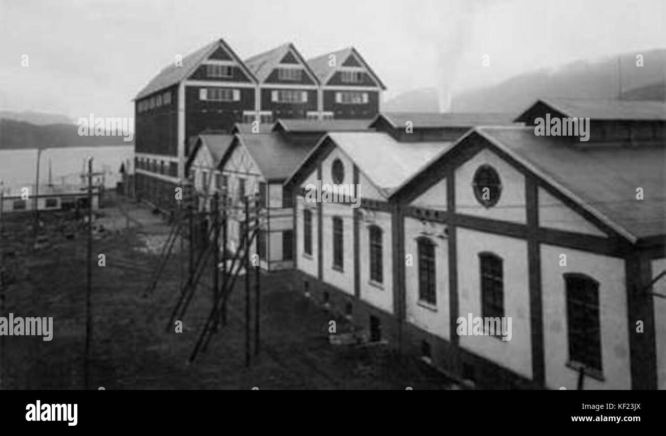 Notodden Salpeterfabriker 1907 Foto Stock