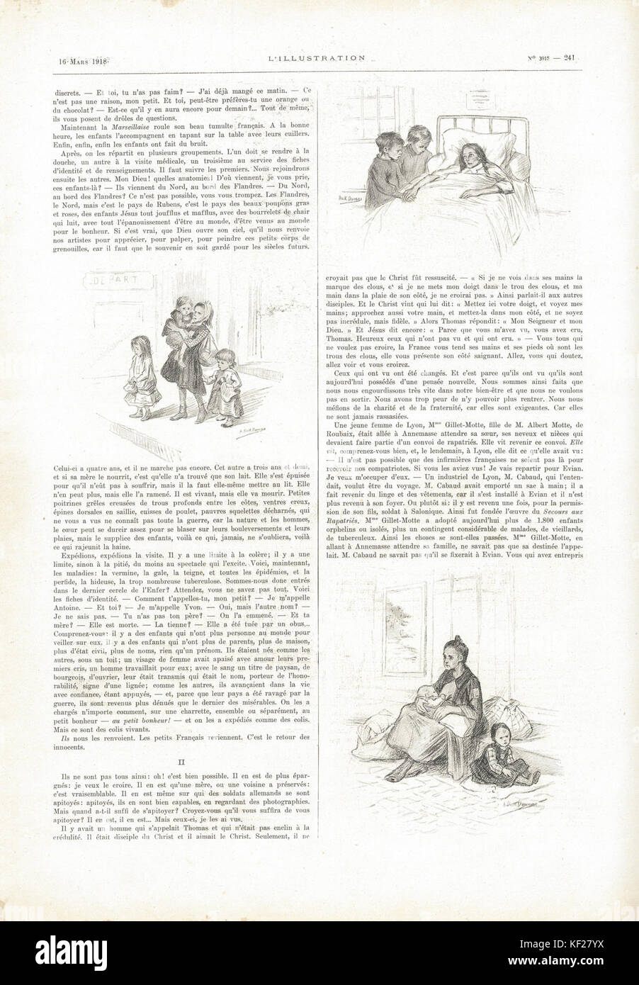 Documento o pubblicazione datato 16 marzo 1918, con etichetta No. 3915, con pagina 241 della scansione 7, probabilmente correlata a documenti storici o militari. Foto Stock