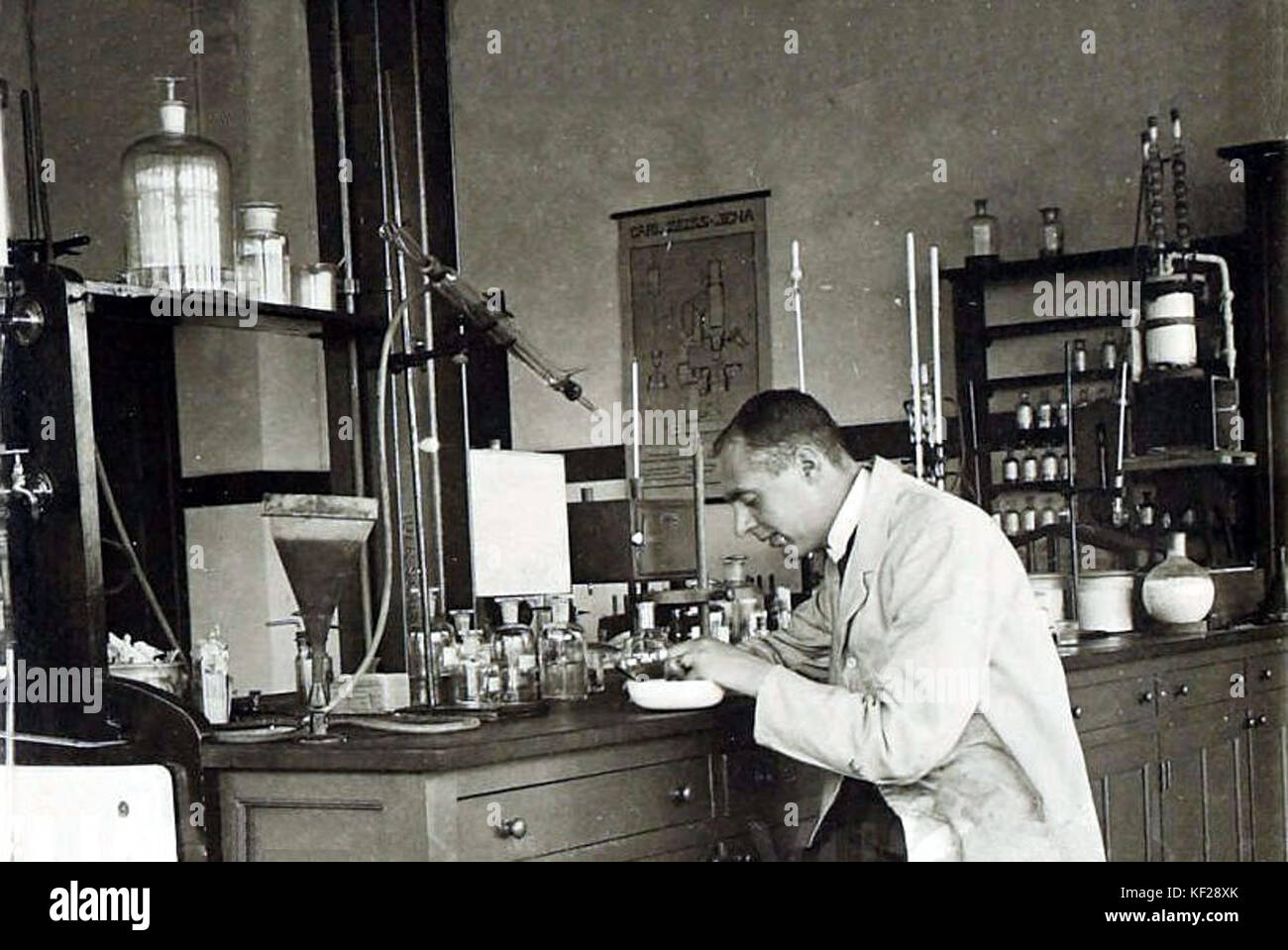 Laboratorium van prof.dr.P.E.Verkade incontrato assistent De Haas, 1930 35 Foto Stock