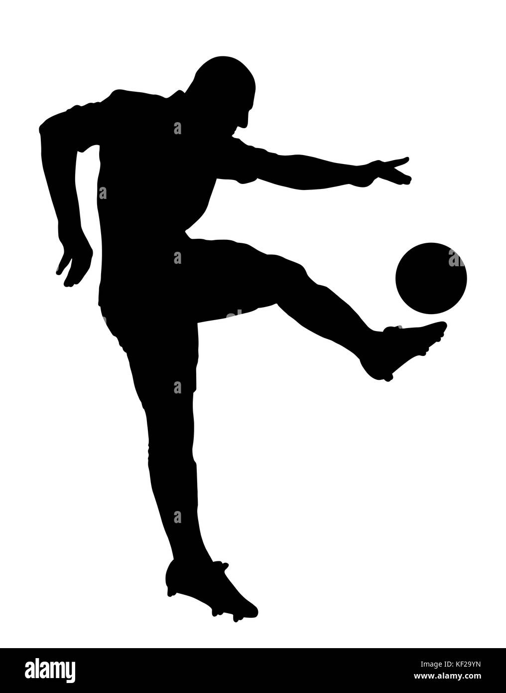 Inquadratura di un giocatore di calcio Illustrazione Vettoriale