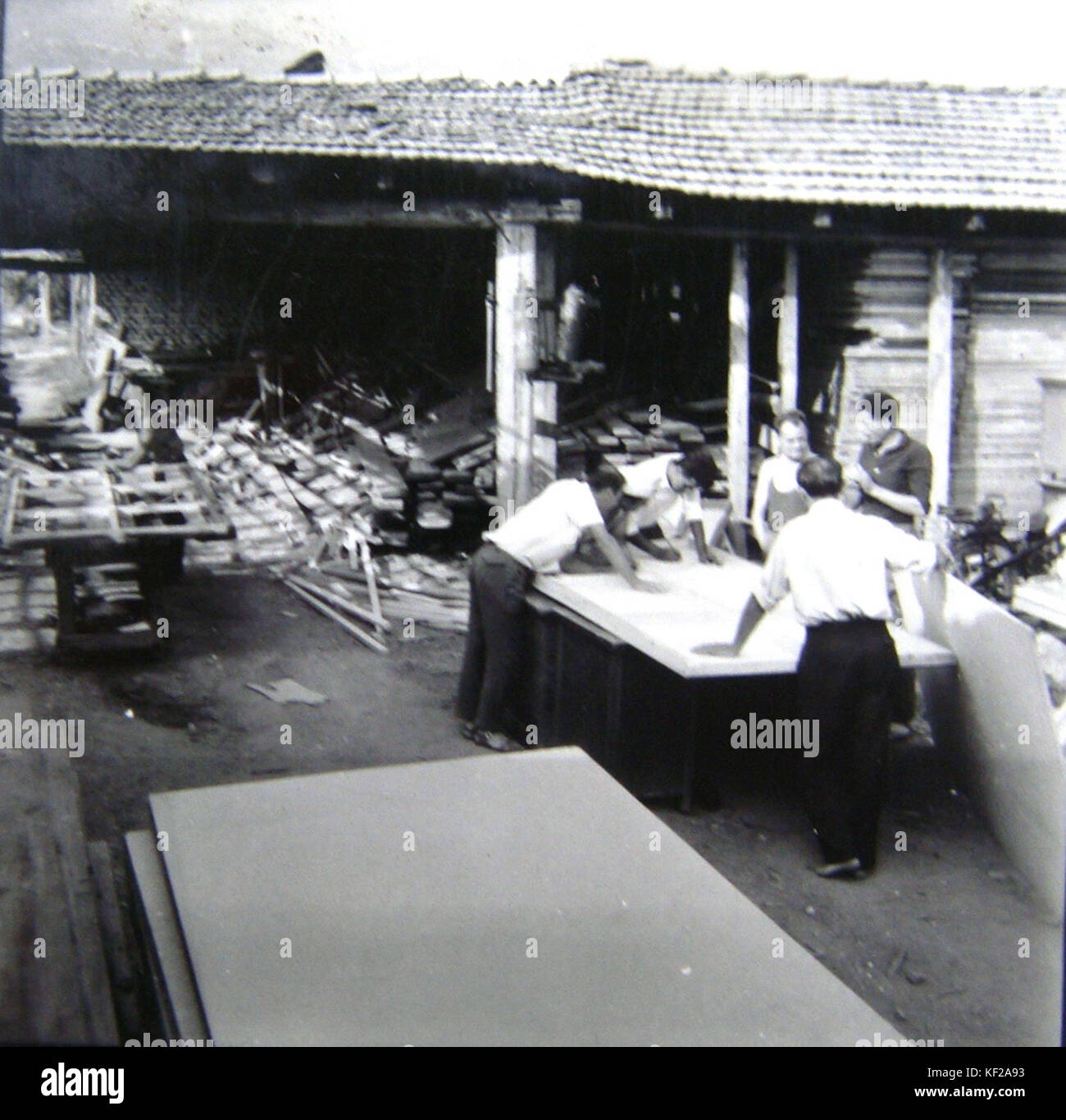 Granit, za izgradba na baraki Foto Stock