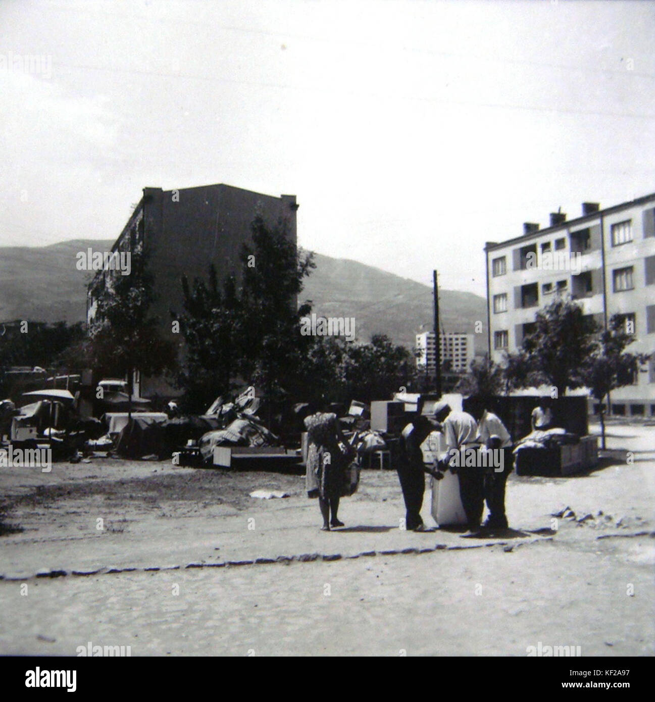 Evakuiranje na pokucnina Foto Stock