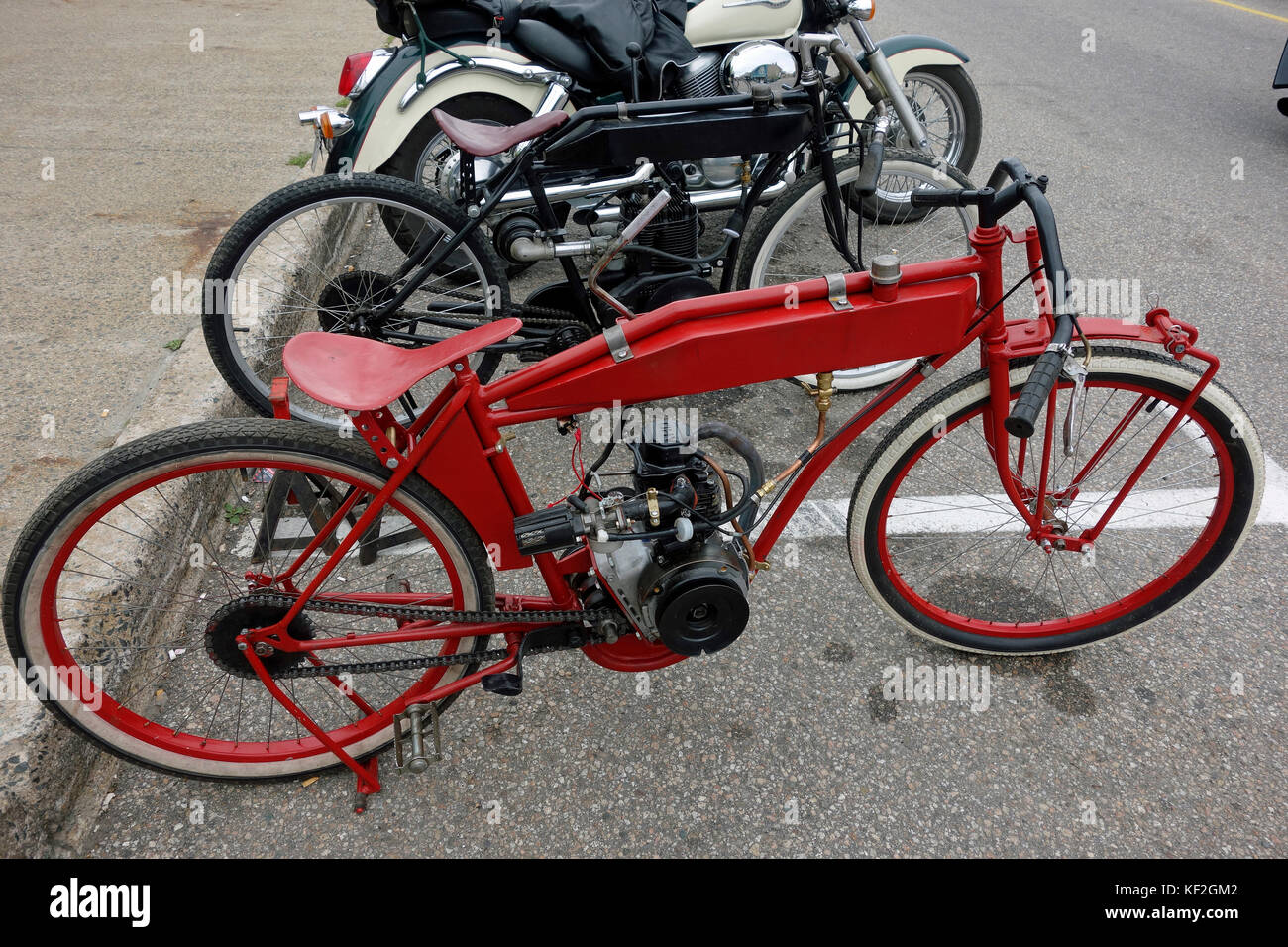Antica motocicli da competizione Foto Stock