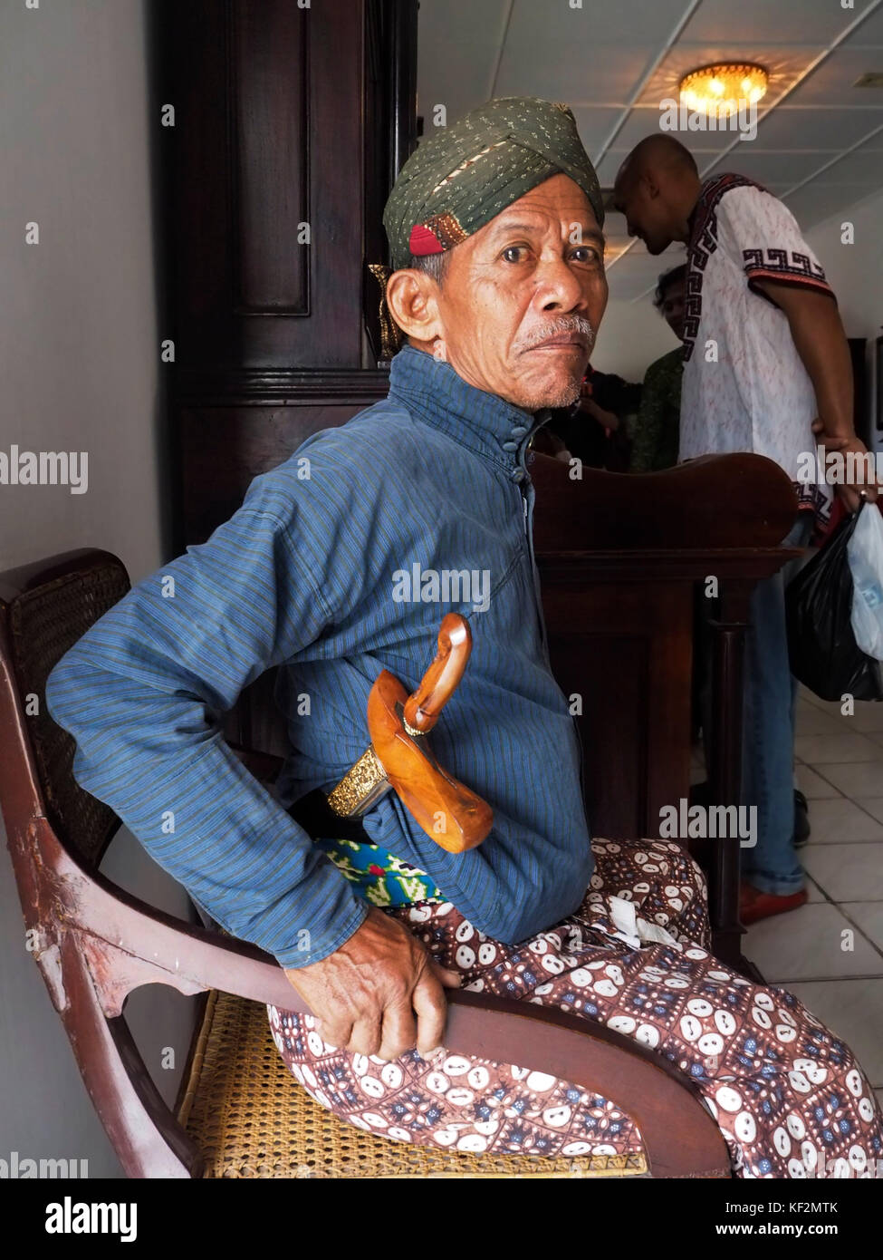 Royal Guard presso il kraton in jogjakarta, Giava centrale, Indonesia. Foto Stock