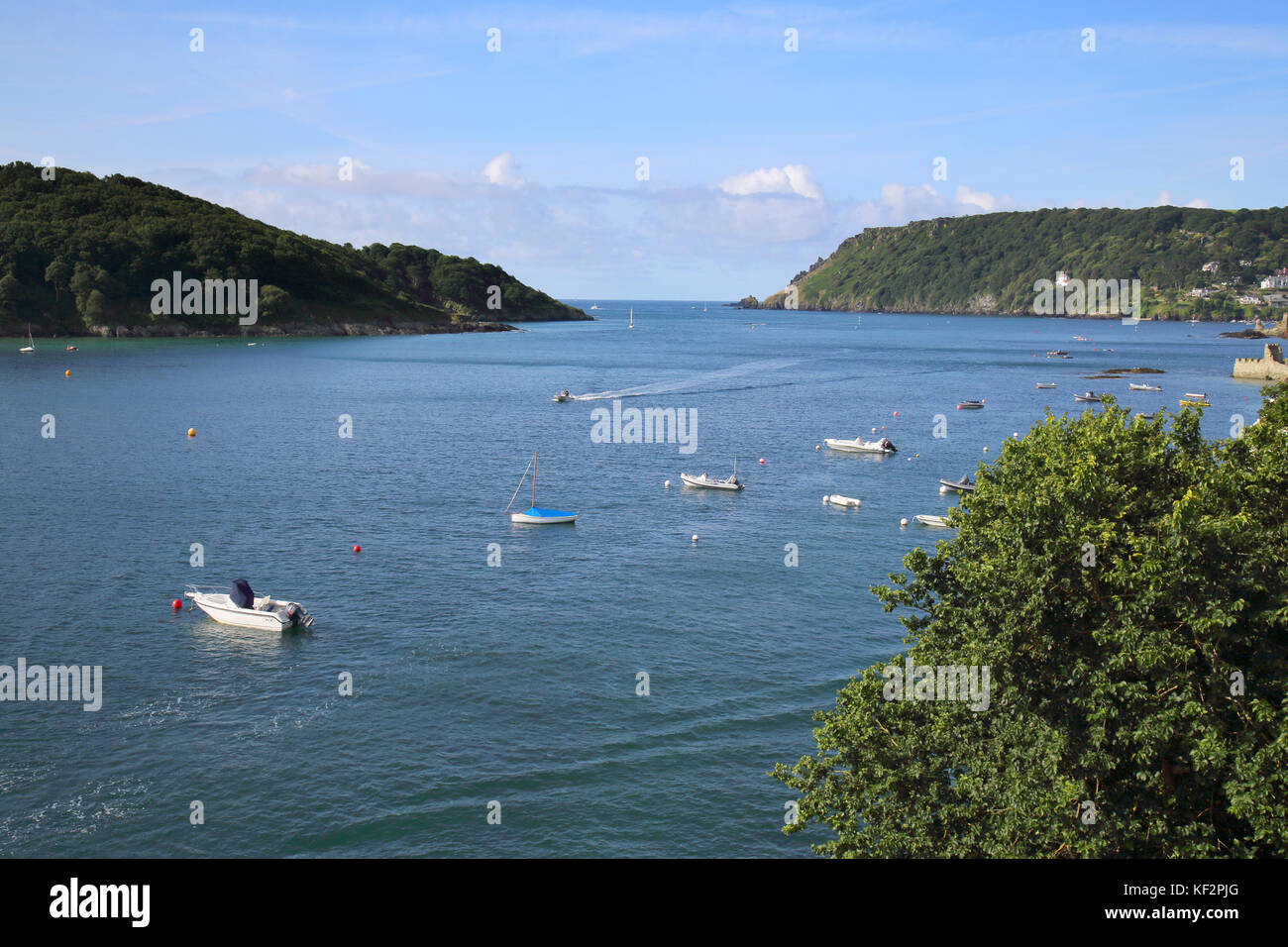 Salcombe in corrispondenza della bocca dell'kingsbridge estuario in south devon Foto Stock