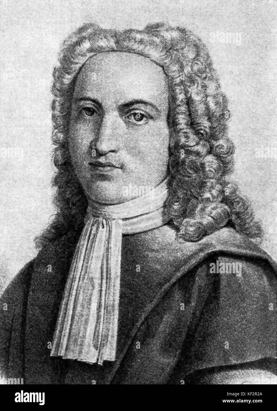 Giovanni Battista Pergolesi - profilo ritratto del compositore italiano, 4  gennaio 1710 - 16 Marzo 1736. Ha studiato presso il Conservatorio di  Napoli. Ha scritto pezzi sacri e Opera Buffa Foto stock - Alamy