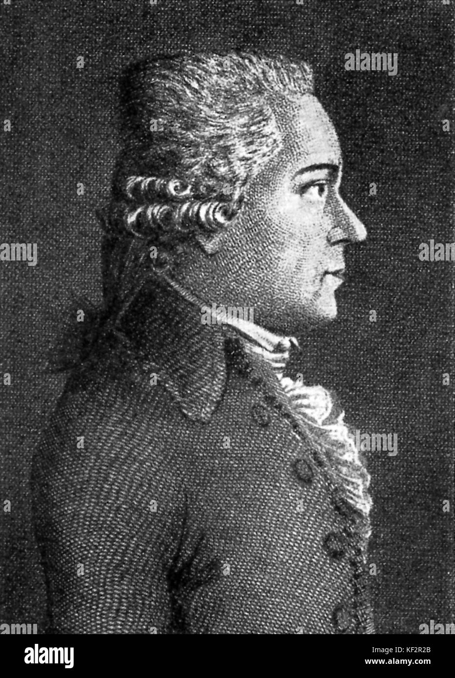 Carl Ditters von Dittersdorf. Violinista austriaco e compositore, 2 novembre 1739 - 24 ottobre 1799. Karl Ditters Foto Stock