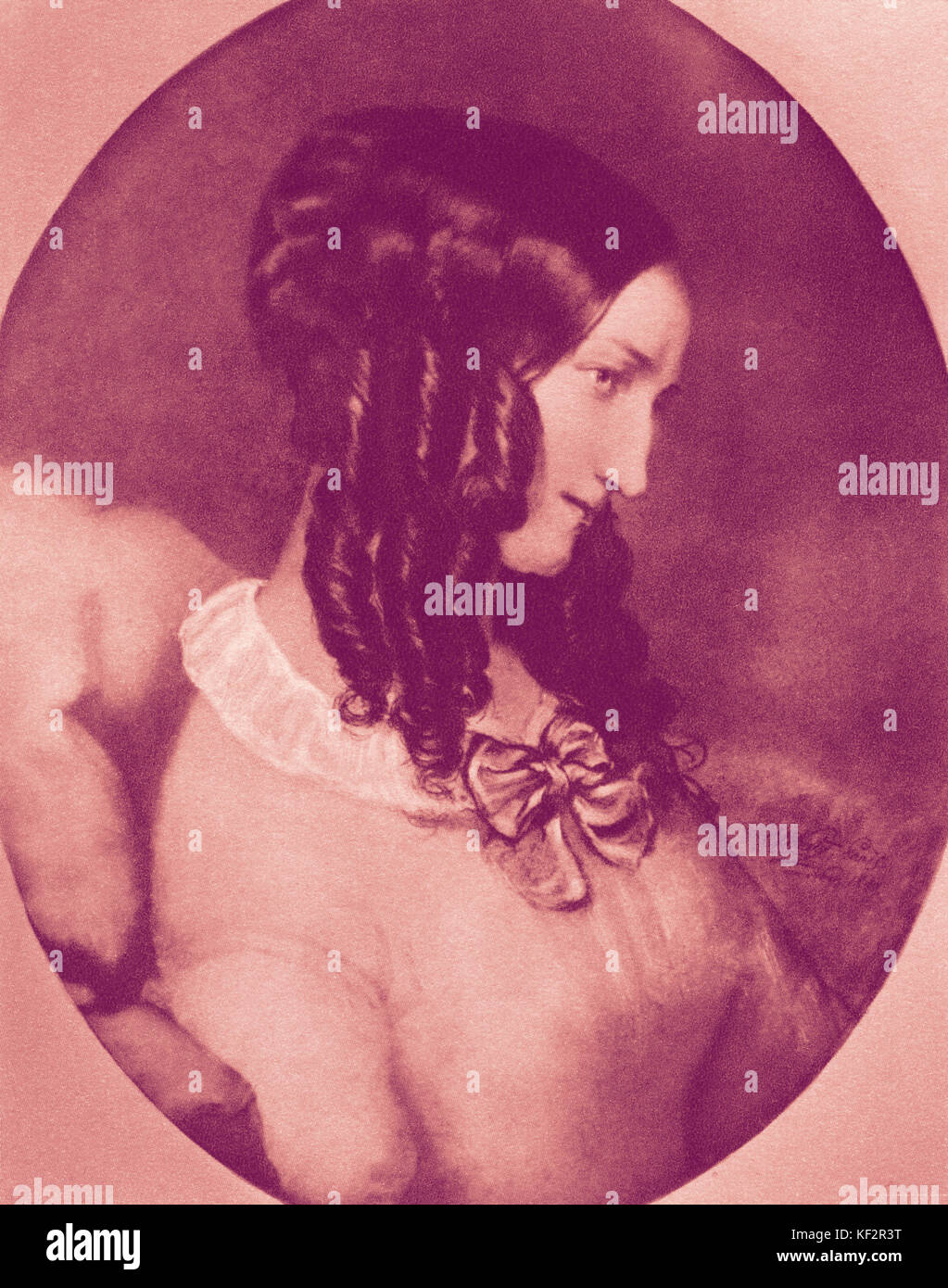 Caecilie Geyer, Richard Wagner's stepsister. Disegno a pastello da E.B. Kietz. CG: 1815- 1893. RW: compositore tedesco & autore, 22 maggio 1813 - 13 febbraio 1883. Foto Stock