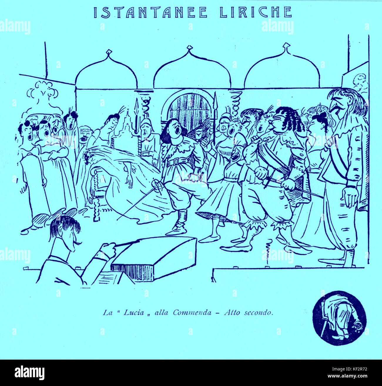 DONIZETTI - Lucia di Lammermoor - 1904 caricatura Istantanee liriche (opera istantanea). Foto Stock