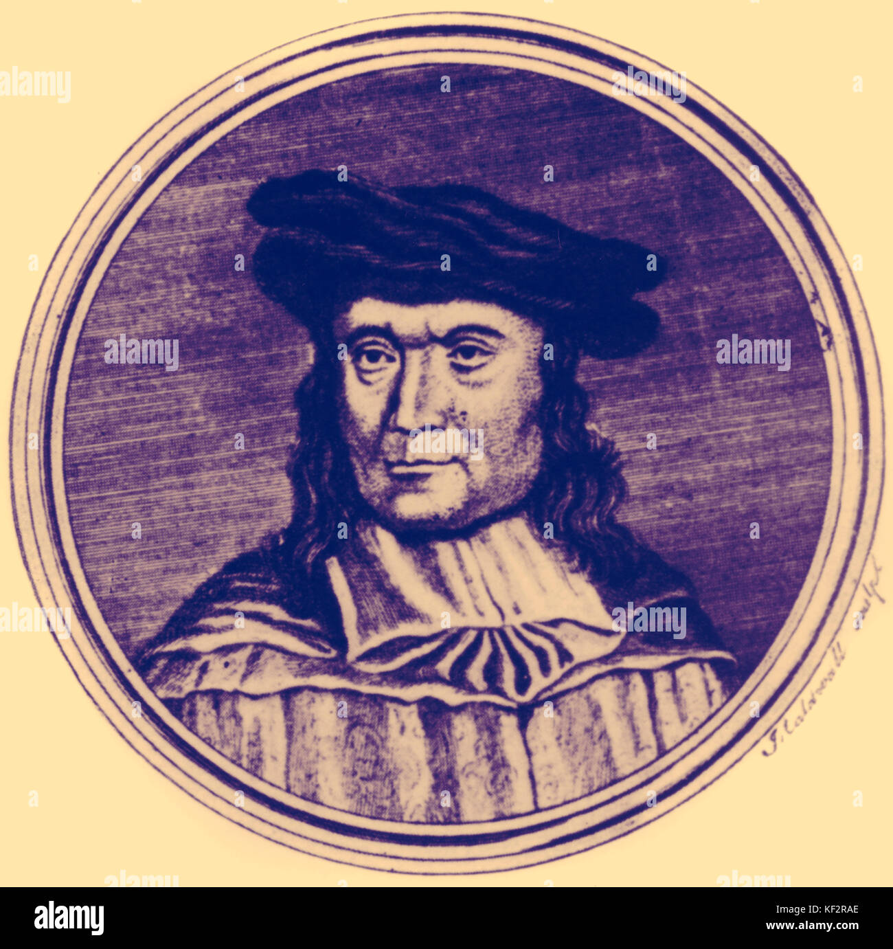 Bambino, William inglese compositore organista, 1606-1697 Foto Stock