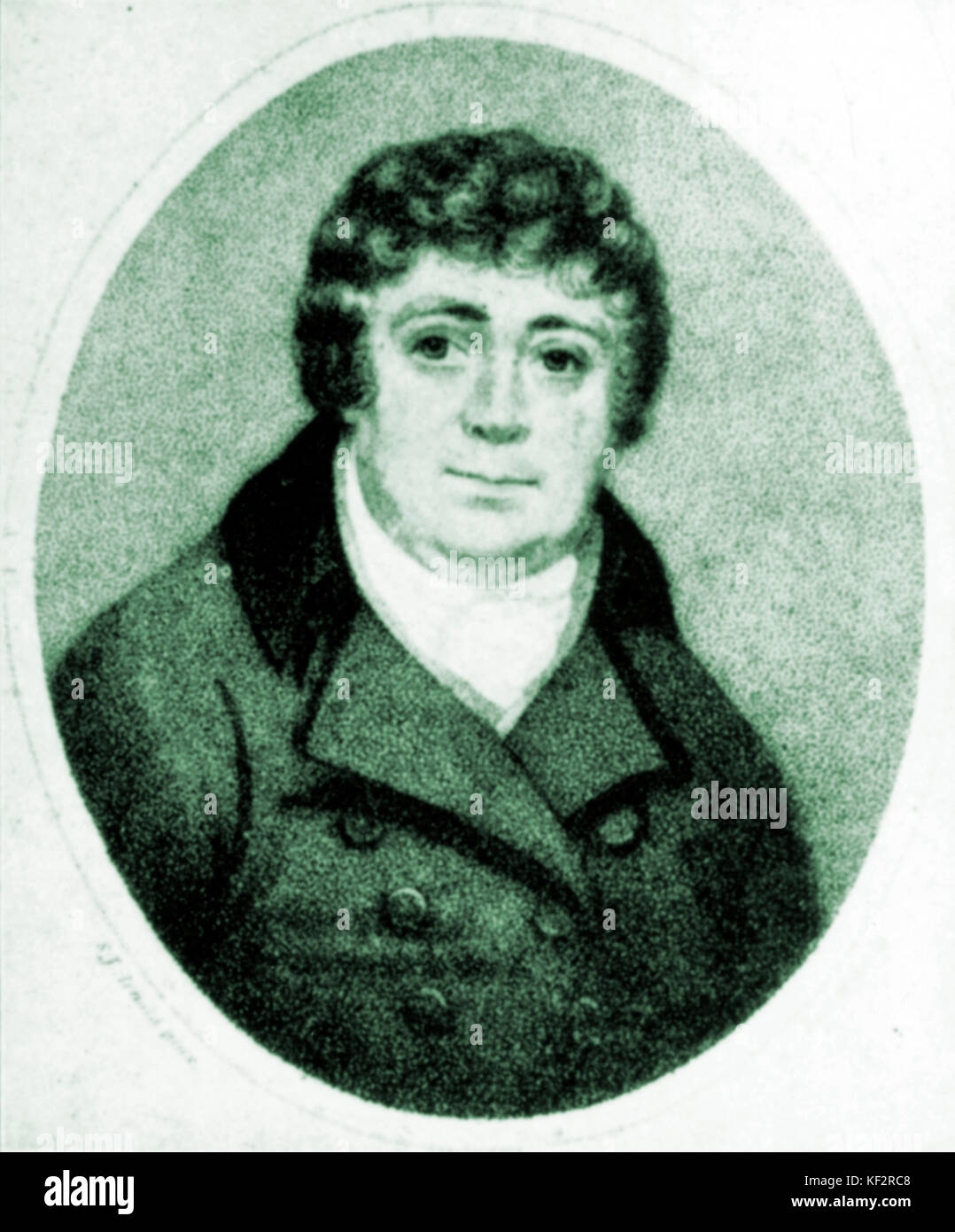 ARNOLD, Samuel inglese organista e compositore operistico, 1740-1802. A cura di Handel opere del ritratto da Ridley, 1813, dopo J Arnold Foto Stock