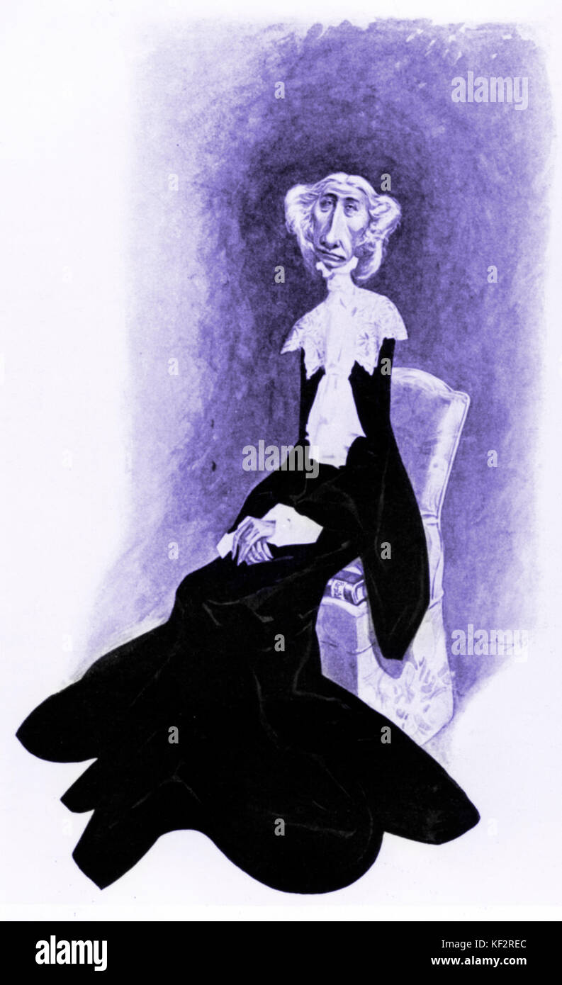 Cosima Wagner - caricatura di Richard Wagner 's moglie da C Brandt, 1905 ' Cosimama. Die Gralshüterin '. 24 Dicembre 1837 - 1 aprile 1930. Foto Stock