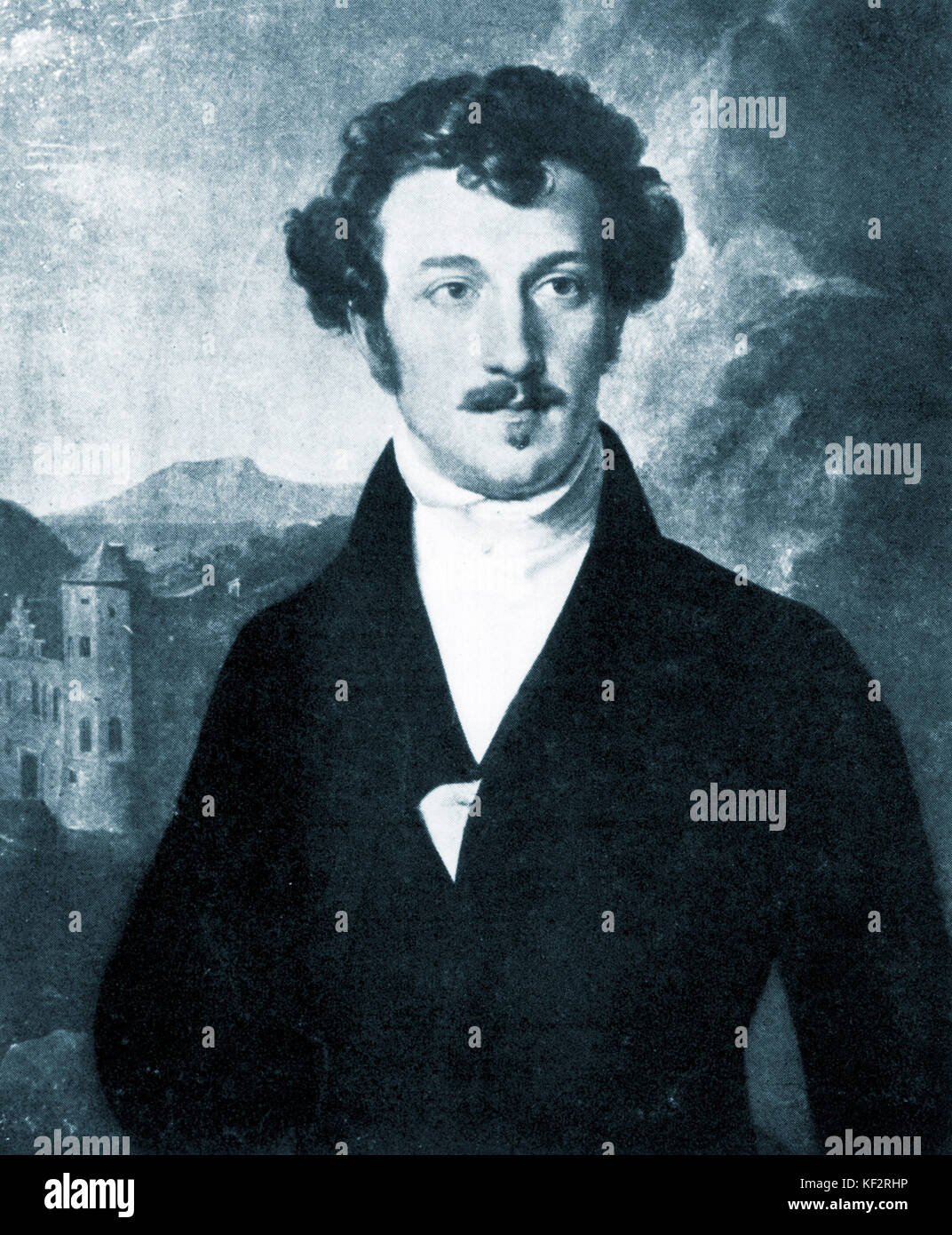 Franz von Schober - Ritratto di tedesco lo scrittore e poeta, 17 maggio 1798 - 13 settembre 1882 - il più vicino di tutti Schubert amici Foto Stock