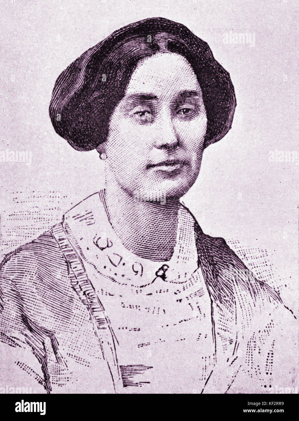 BERLIOZ - Marie RECIO - Berlioz' seconda moglie 36304 - compositore francese (1803-1869) Foto Stock