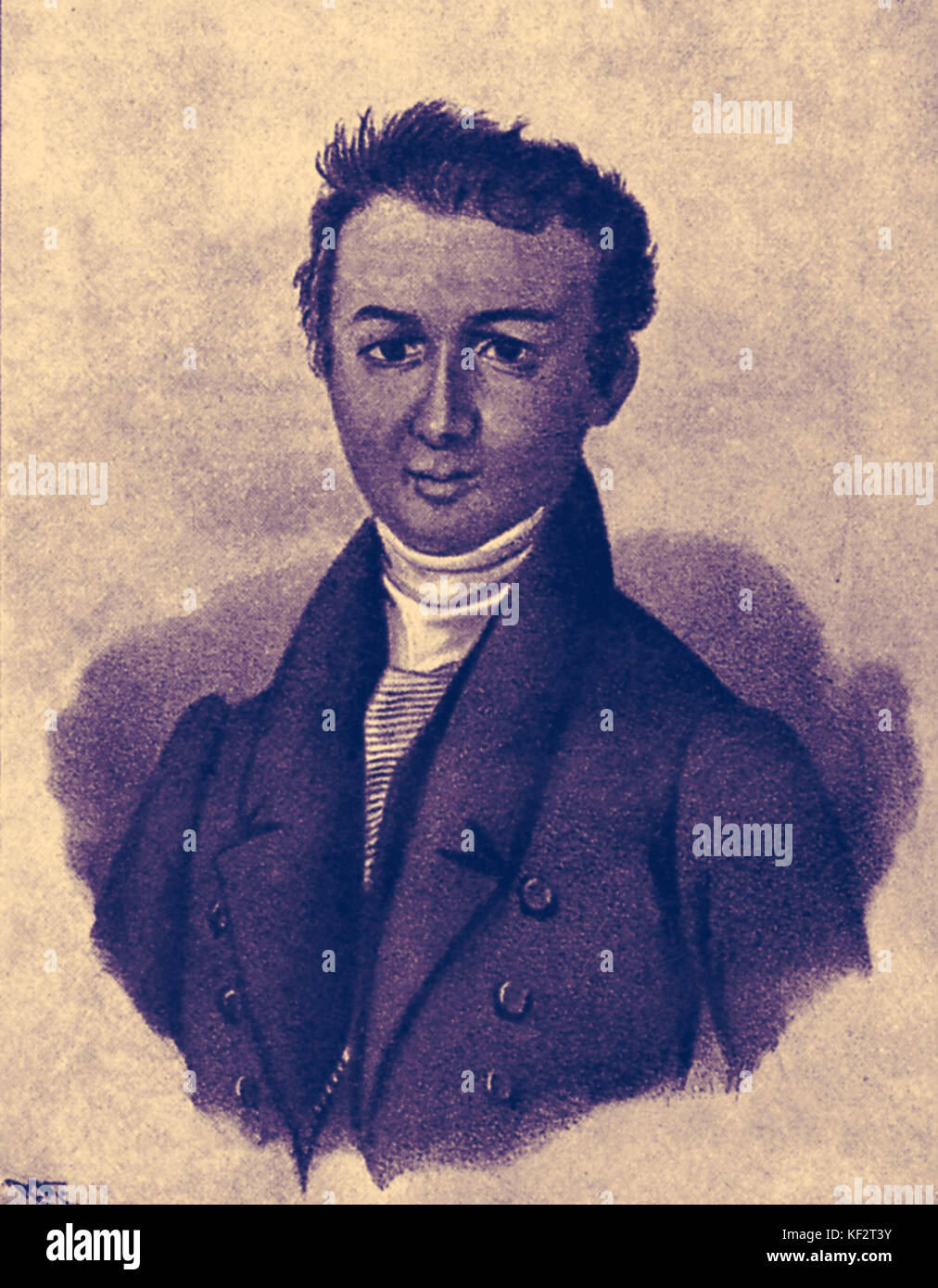 GLINKA, Mikhail nel 1824 da Terebenev il compositore russo (1804-1857) Foto Stock