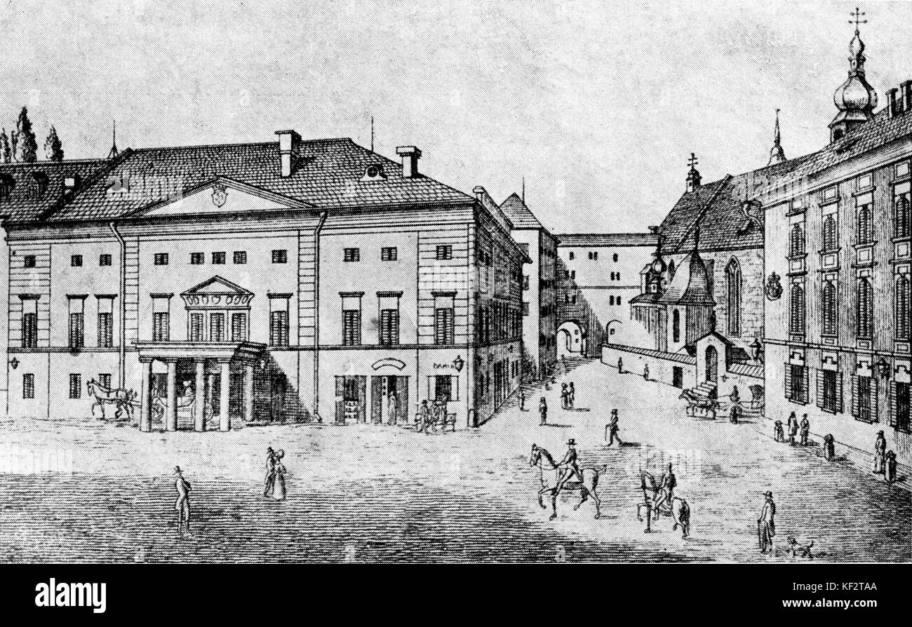 Graz Ständisches Theatre, Austria. Costruzione di relativi a Franz Schubert viaggio a Graz. FS: Il compositore austriaco, 31 Gennaio 1797 - 19 novembre 1828. Foto Stock