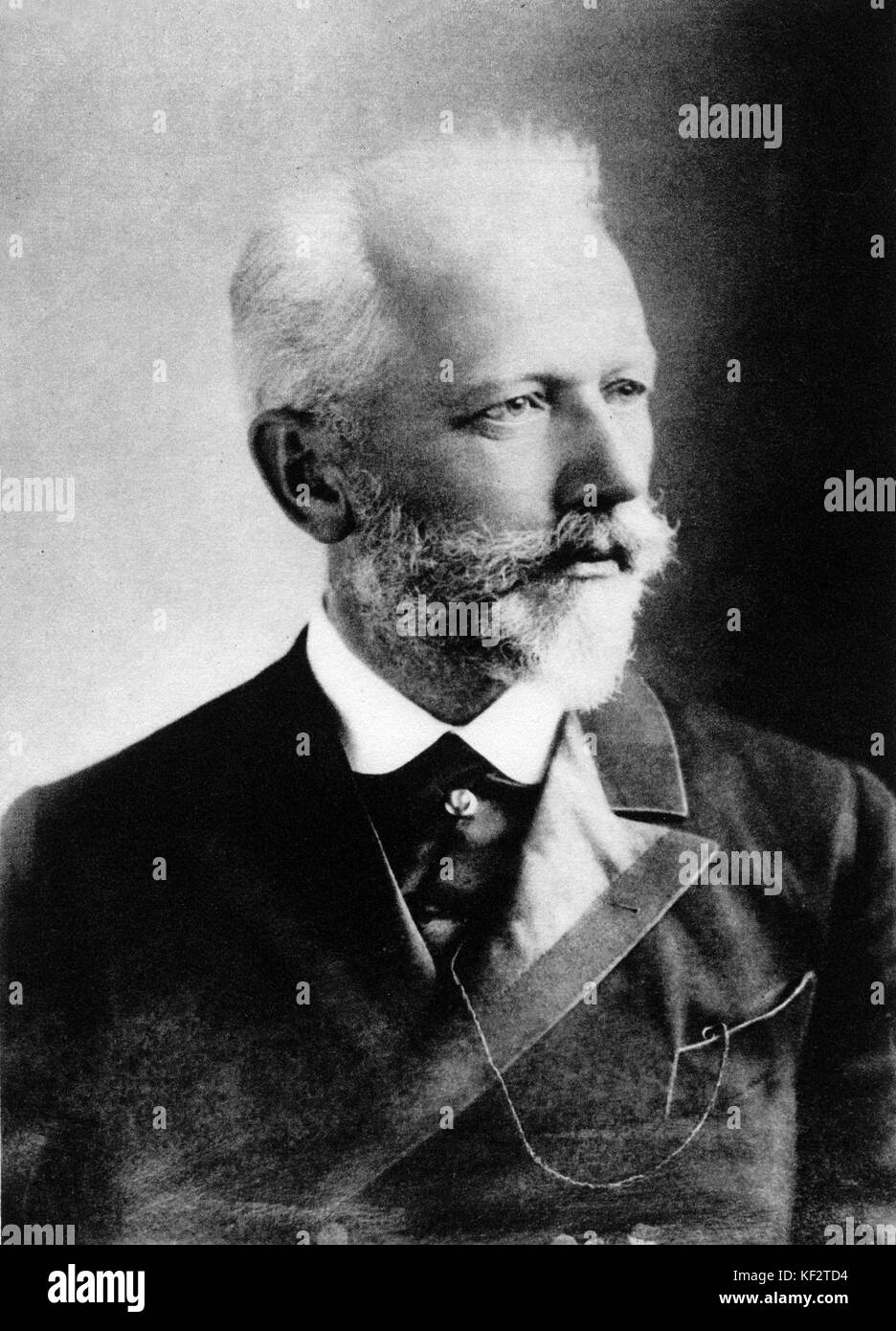 Piotr Tchaikovsky, fotografato all'età di 51 da Napoleone Sarony (1821 - 1896), il famoso fotografo americano e litografo, in New York City. PT: Il compositore russo, 7 maggio 1840 - 6 novembre 1893. Foto Stock
