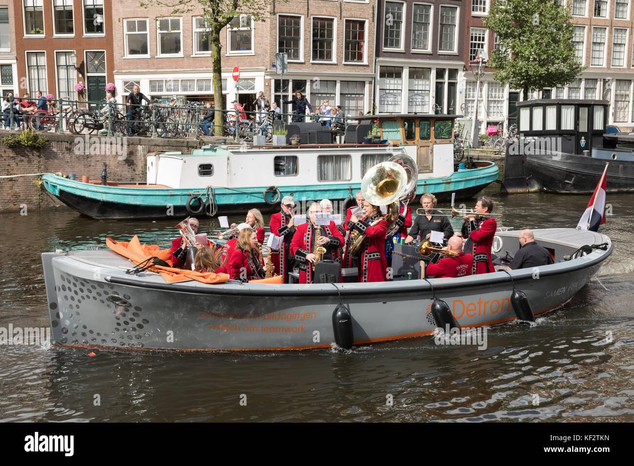 I canali di Amsterdam, Paesi Bassi Foto Stock
