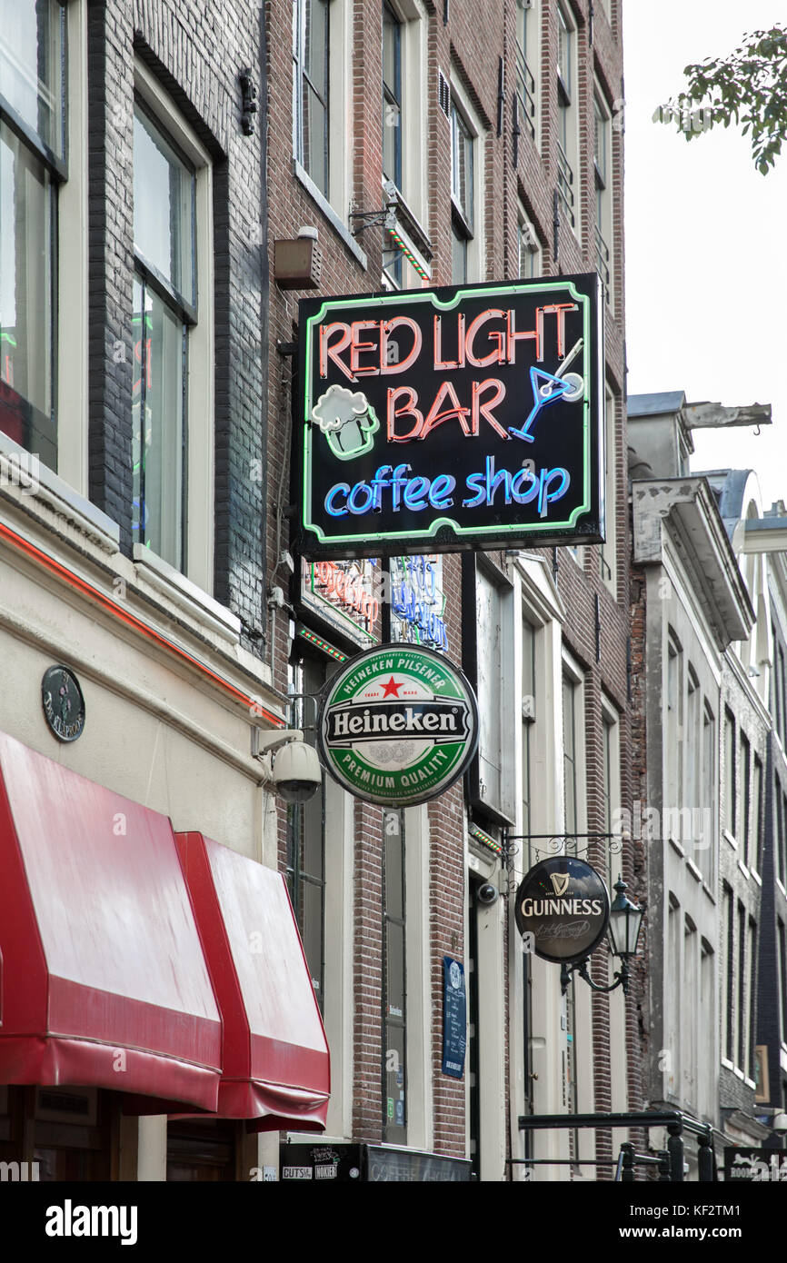 Il quartiere a luci rosse di Amsterdam, Paesi Bassi Foto Stock