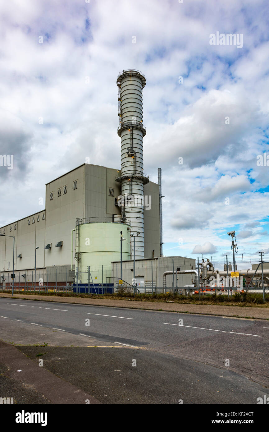 Great Yarmouth turbina a gas a ciclo combinato power station sulla South beach parade, norfolk, Regno Unito Foto Stock