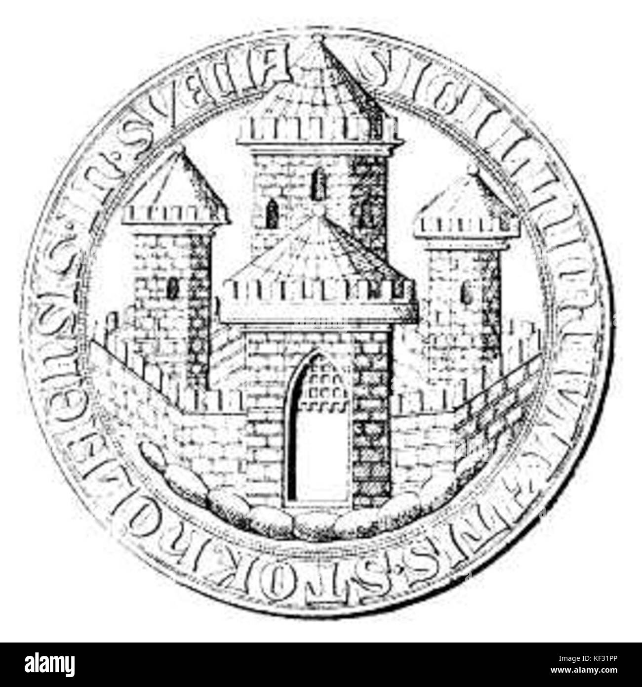 Stockholms stads andra sigill Foto Stock