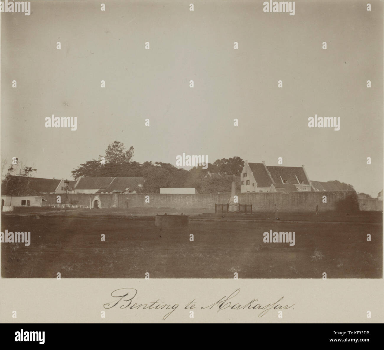 UvA 300.053 BC Siboga gezicht op de benting van Makassar Foto Stock