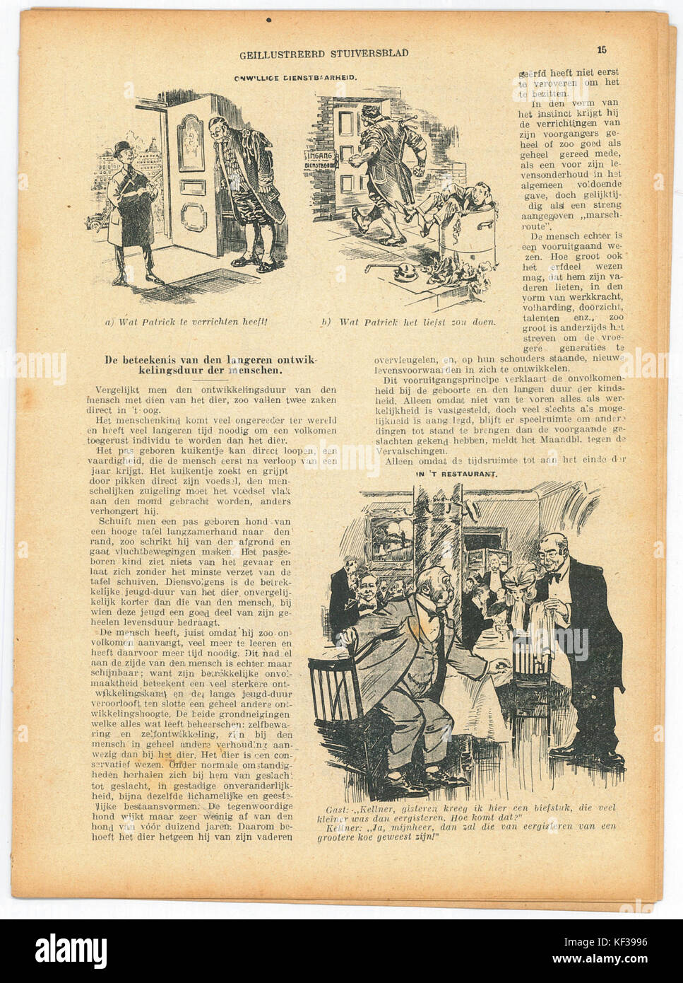 Stuivers Blad No24, 13 juni 1915 pagina15 Foto Stock