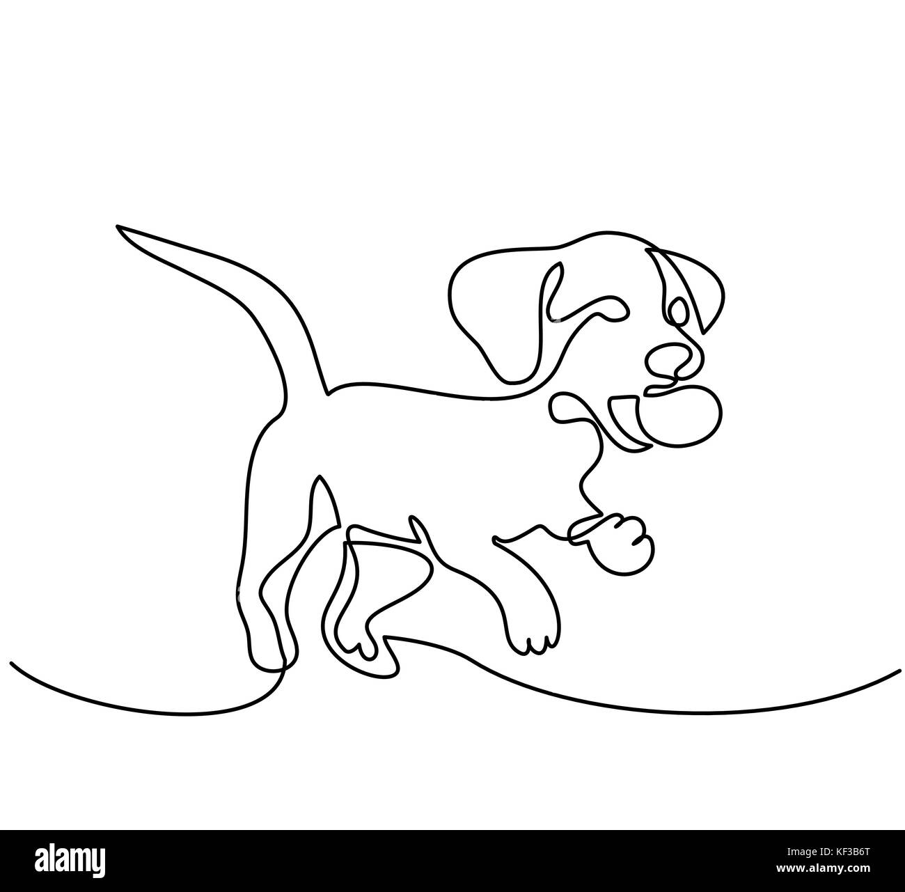 Cane a saltare e giocare Illustrazione Vettoriale