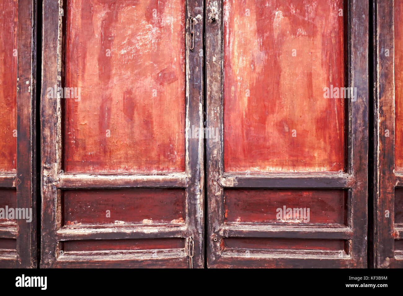 Chiudere l immagine di una vecchia porta di legno, tonificazione del colore applicato. Foto Stock