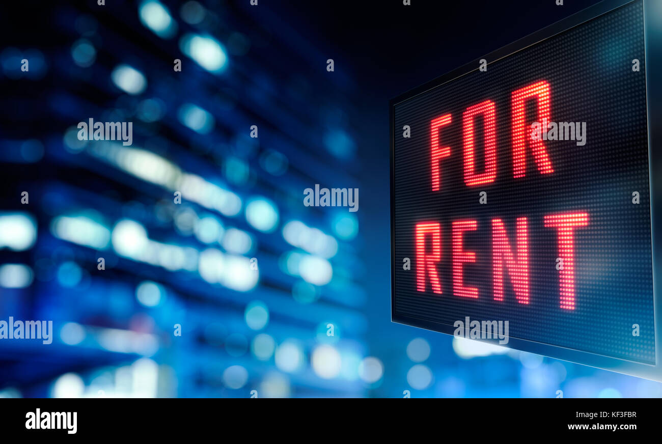 Il display a LED - Affitto per Digital Signage Foto Stock