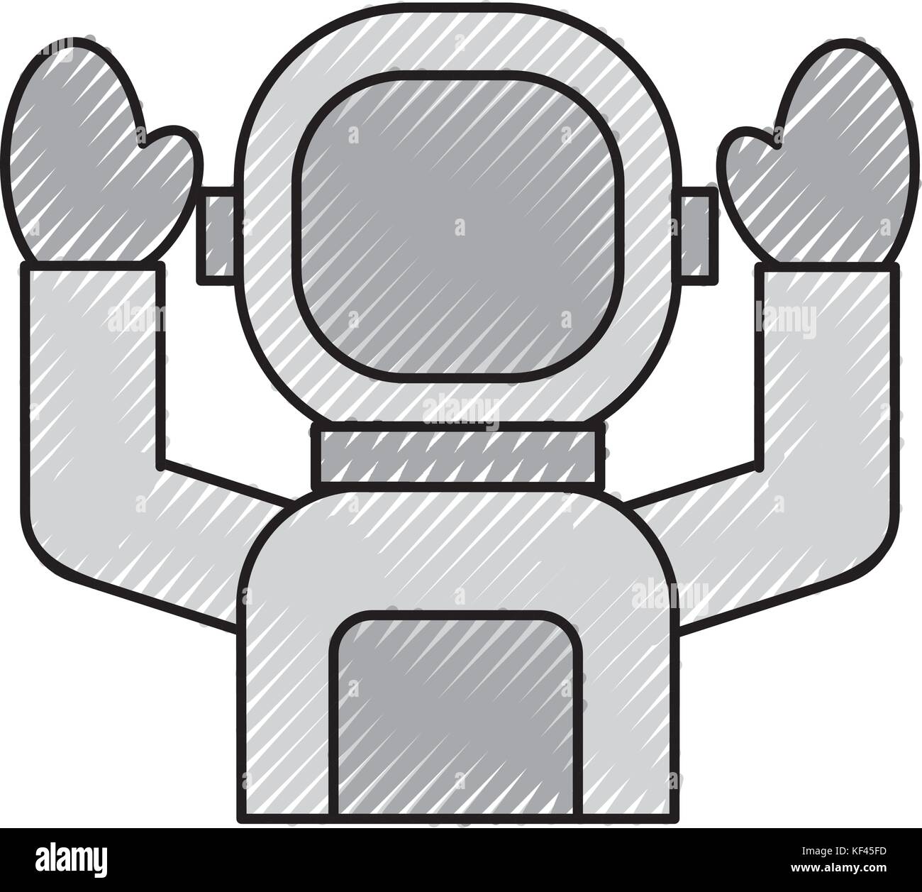Astronauta ritratto in tuta spaziale casco Illustrazione Vettoriale