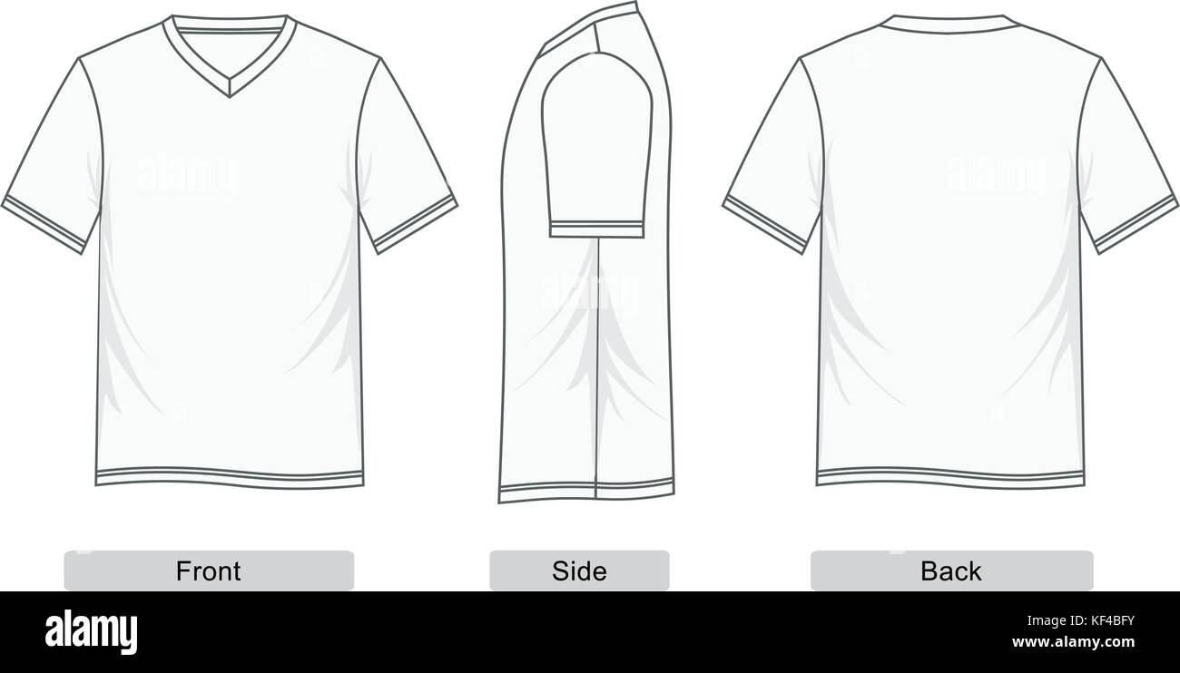 T shirt a maniche corte con collo a V e coloratissimi modelli, moda maschile, immagine vettoriale Illustrazione Vettoriale
