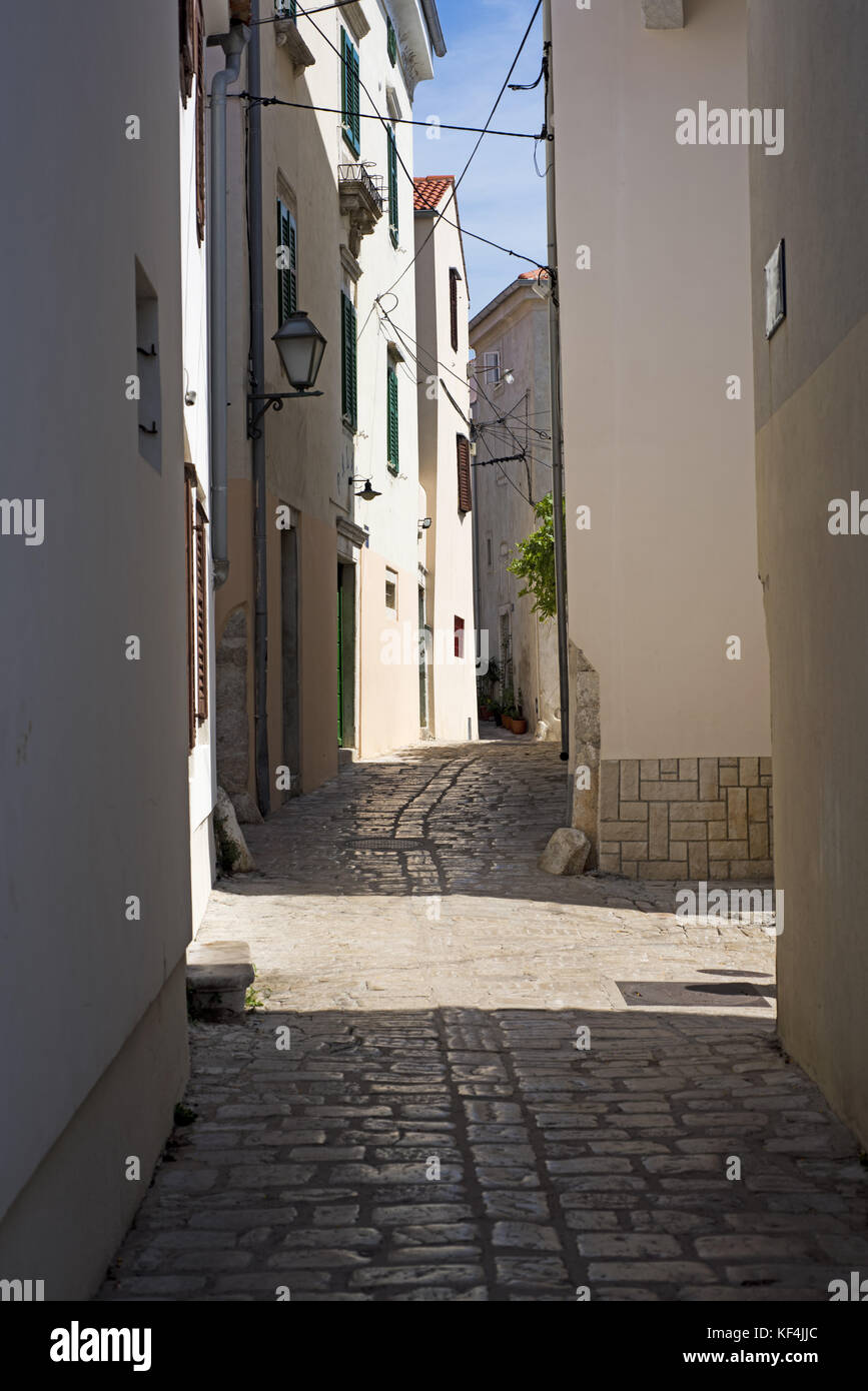 Stradina nel centro della città croata Foto Stock