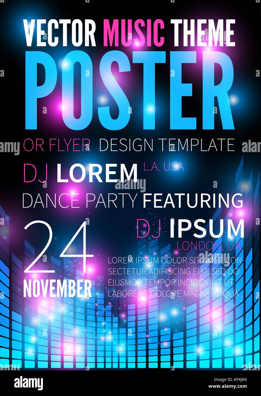 Musica modello poster Illustrazione Vettoriale