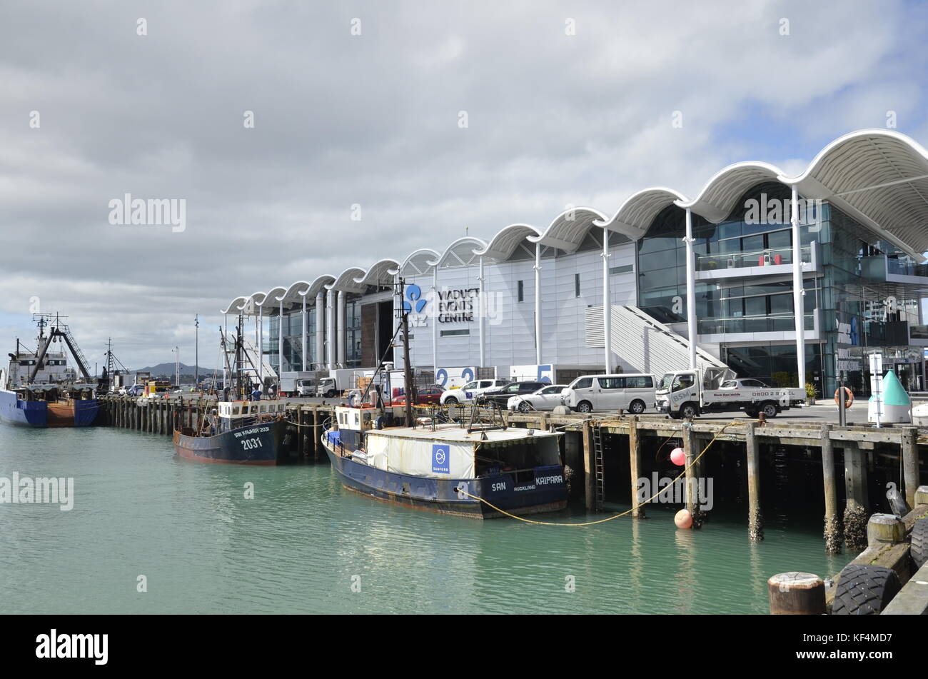 Il Viadotto Eventi Centro a Viaduct Harbour su Auckland;s waterfront Foto Stock
