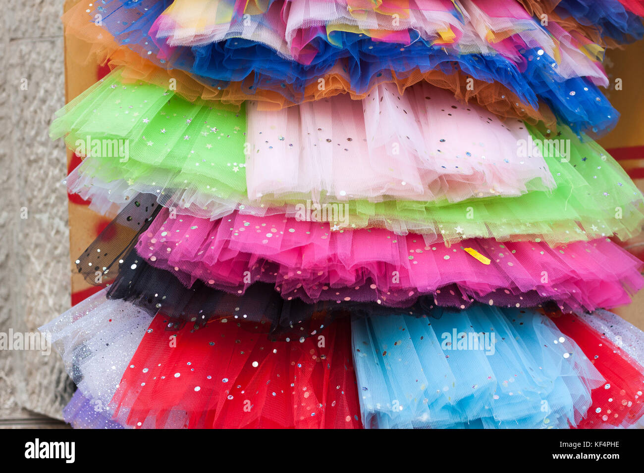 Colorato tutu gonne in vendita a Palma di Maiorca, SPAGNA Foto Stock