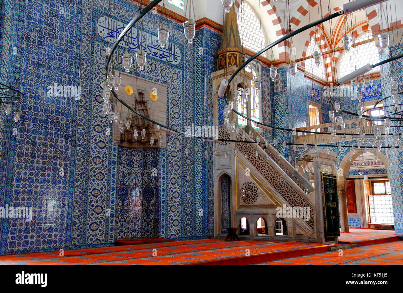 Turchia, Istanbul (comune di Fatih) quartiere Eminonu, moschea Rustem Pasa Foto Stock