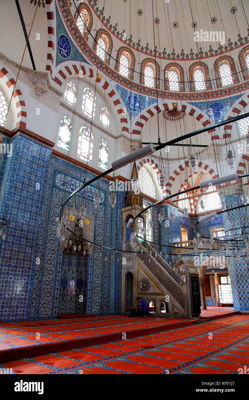 Turchia, Istanbul (comune di Fatih) quartiere Eminonu, moschea Rustem Pasa Foto Stock