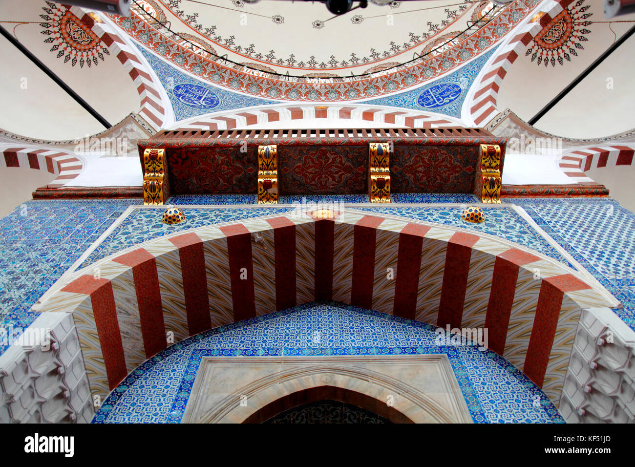 Turchia, Istanbul (comune di Fatih) quartiere Eminonu, moschea di Rustem Pasa, Foto Stock