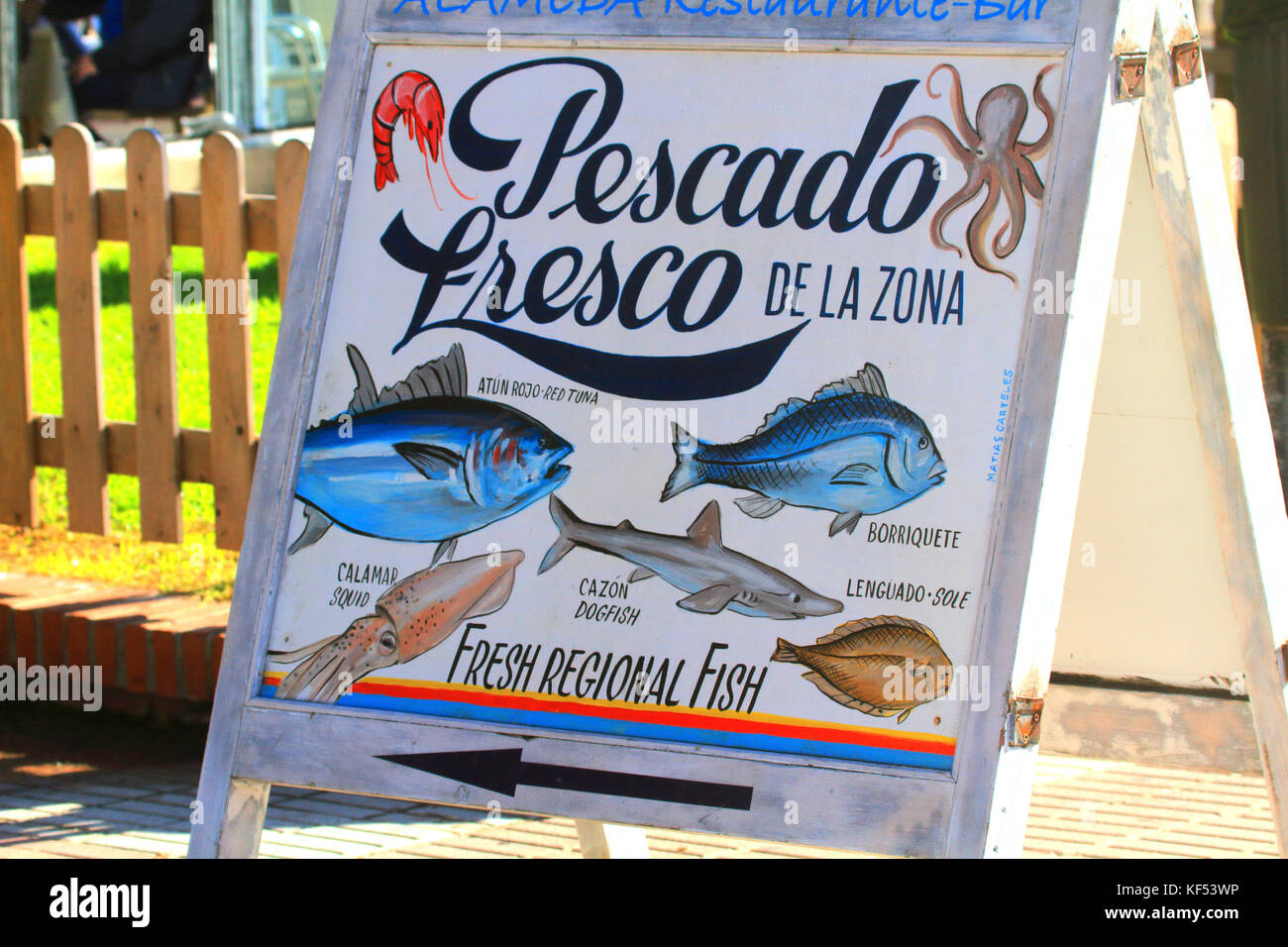 Spagna,Tarifa, ristorante di pesce Foto Stock
