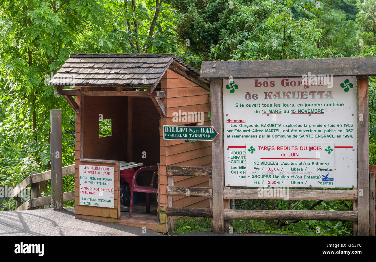 Francia, Pirenei, paese basco, haute-soule, Gorges de kakuetta Foto Stock