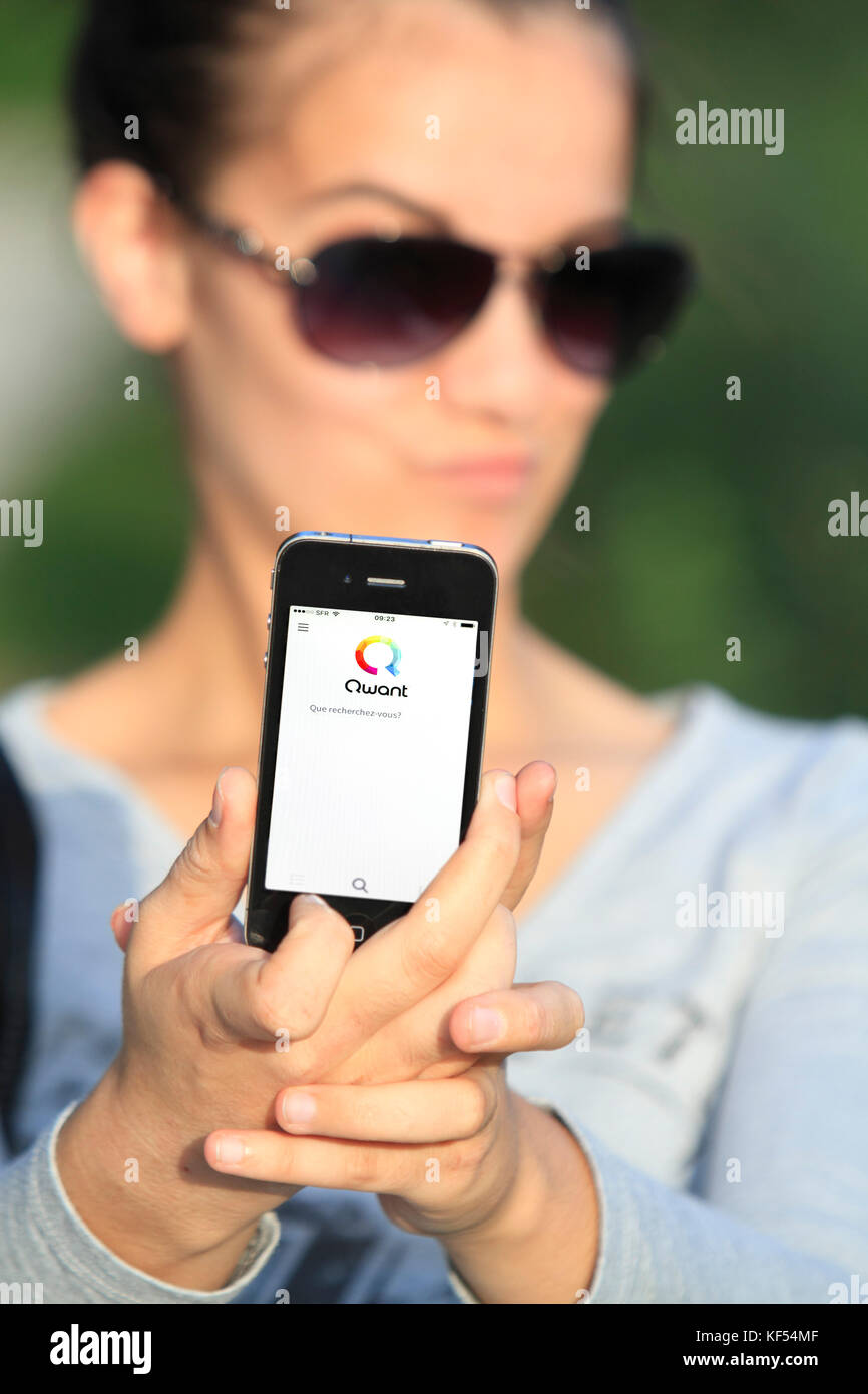 Qwant. francese del motore di ricerca Foto Stock