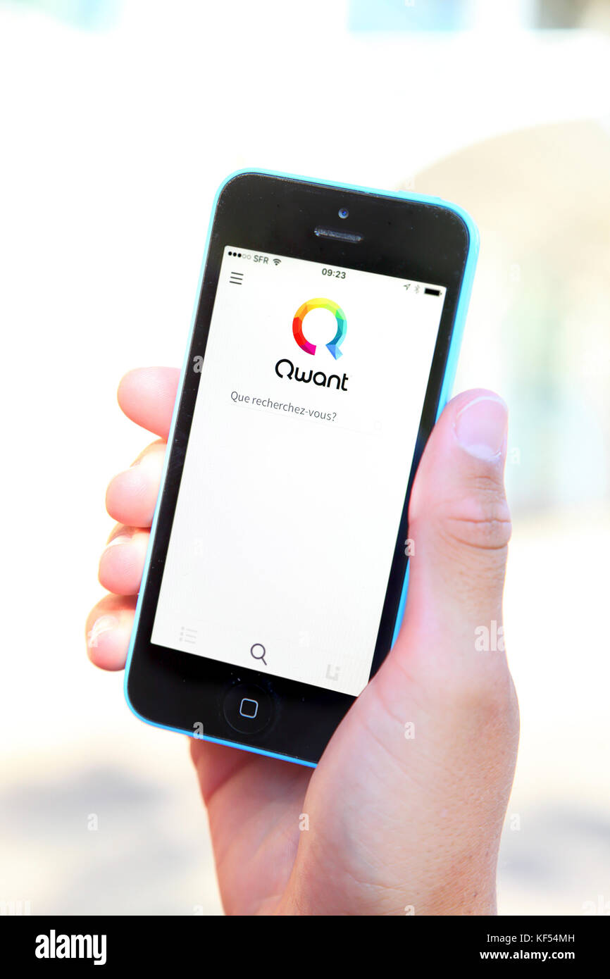 Qwant. francese del motore di ricerca Foto Stock