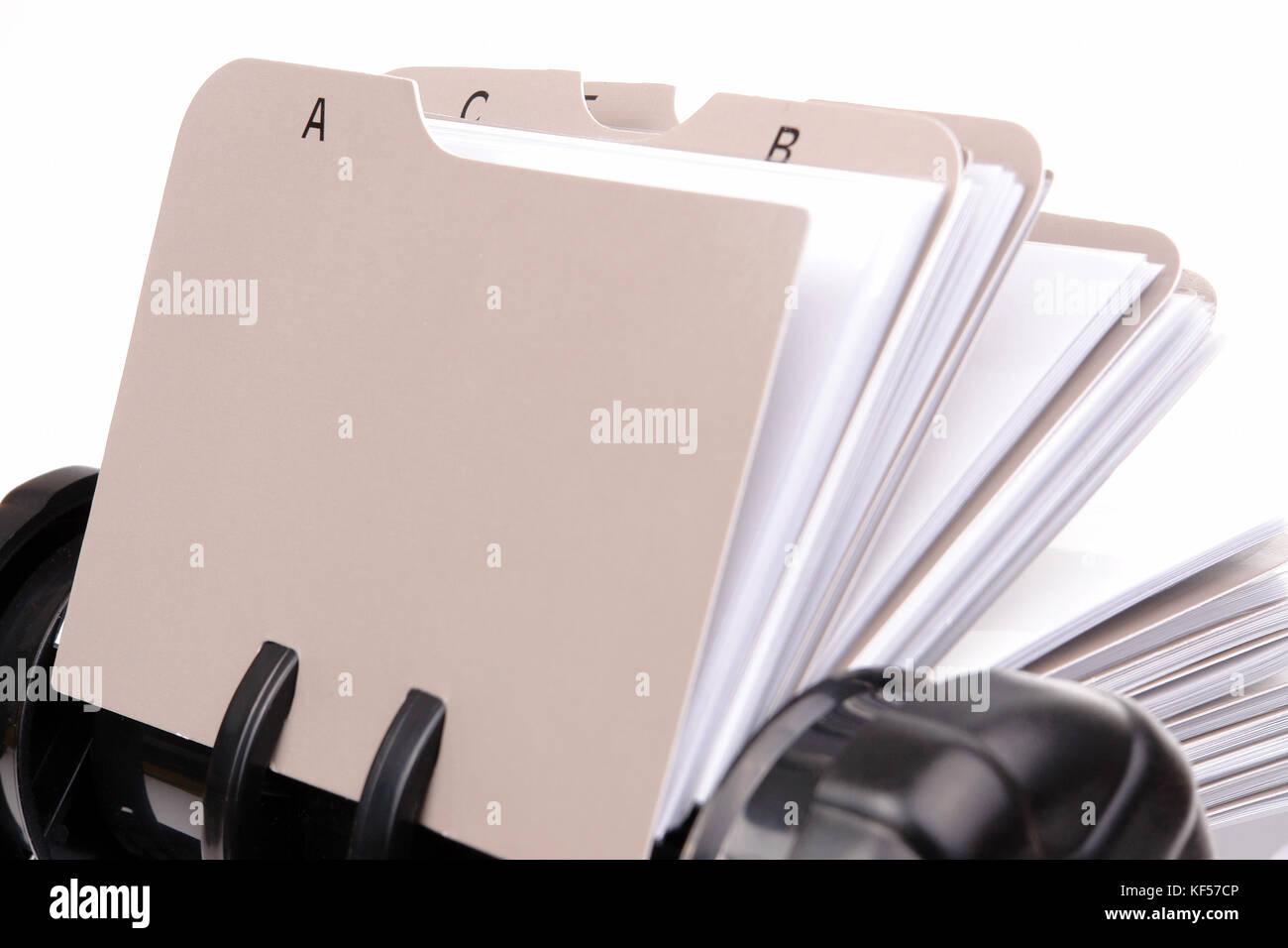 Vista dettagliata del nome girevole il titolare della carta Foto Stock